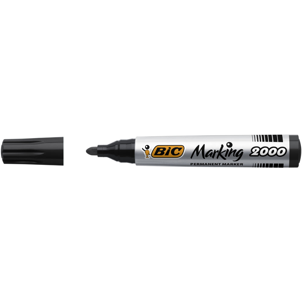 Marker permanent BIC 2000, varf rotund 1.7 mm, negru Marker permanent BIC 2000, varf rotund 1.7 mm, negru